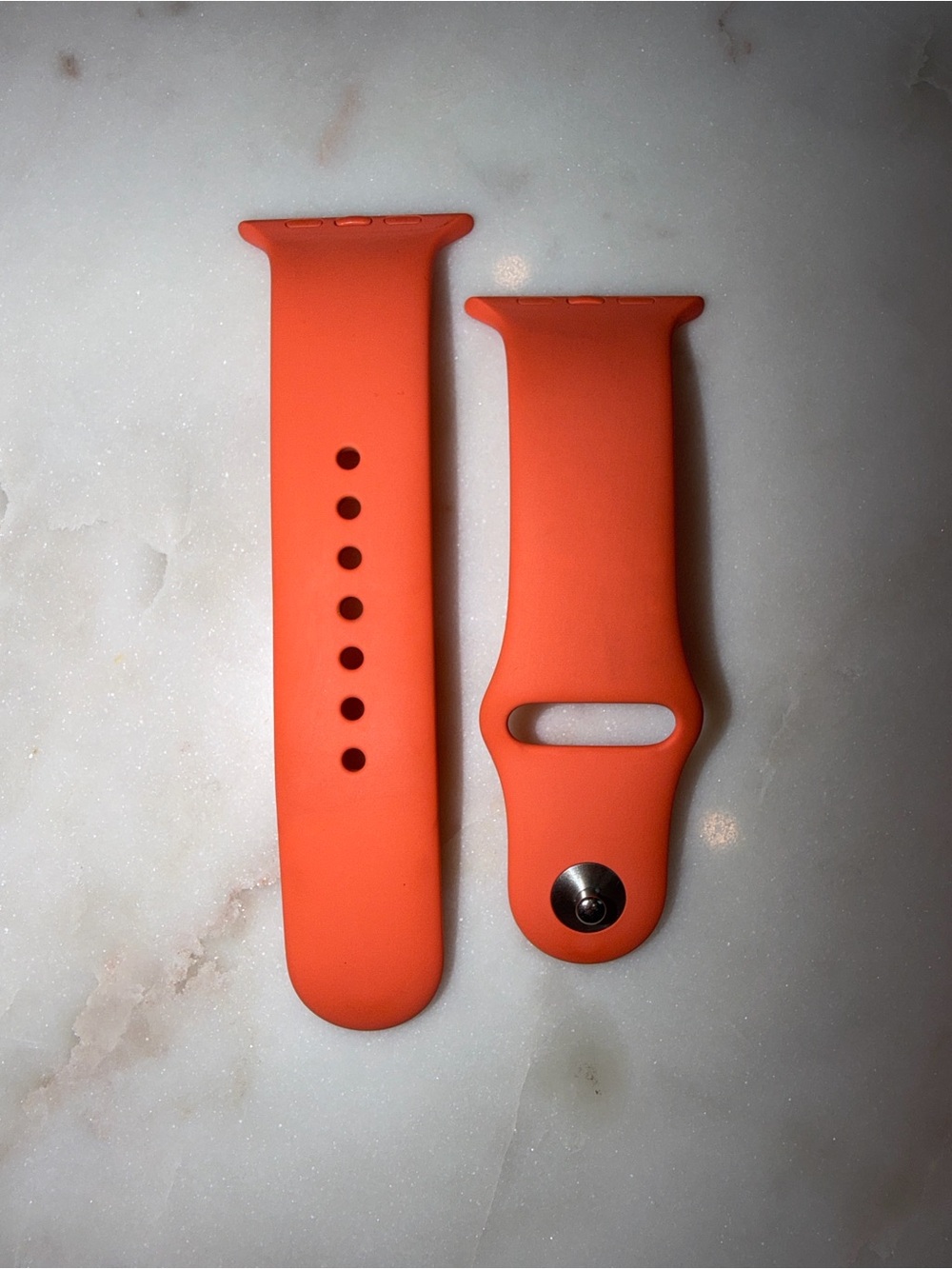 Orange Silicone Apple Watch Band
